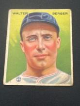 1933 Goudey Big League Walter Berger # 98 Baseball Card