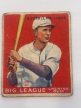 1933 Goudey Big League Russell Rollings #88 Baseball Card