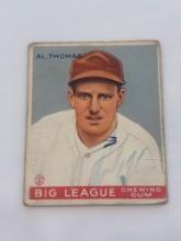 1933 Goudey Big League Al Thomas #169 Baseball Card