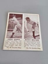 1941 Double Play Jimmy Ripple #95 Bucky Walters #96 Baseball Card