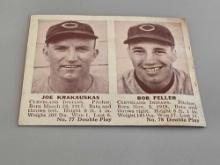 1941 Double Play Joe Krakauskas #77 Bob Feller #78 Baseball Card