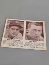 1941 Double Play Rolly Hemsley #133 Mel Harder #134 Baseball Card