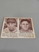 1941 Double Play Harry Gumbert #27 Burgess Whitehead # 28 Baseball Card