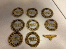 Vintage Euclid Police Patches, WW II German Eagle Patch