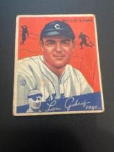 1934 Goudey Lou Gehrig Says Willie Kamm #14 Baseball Card