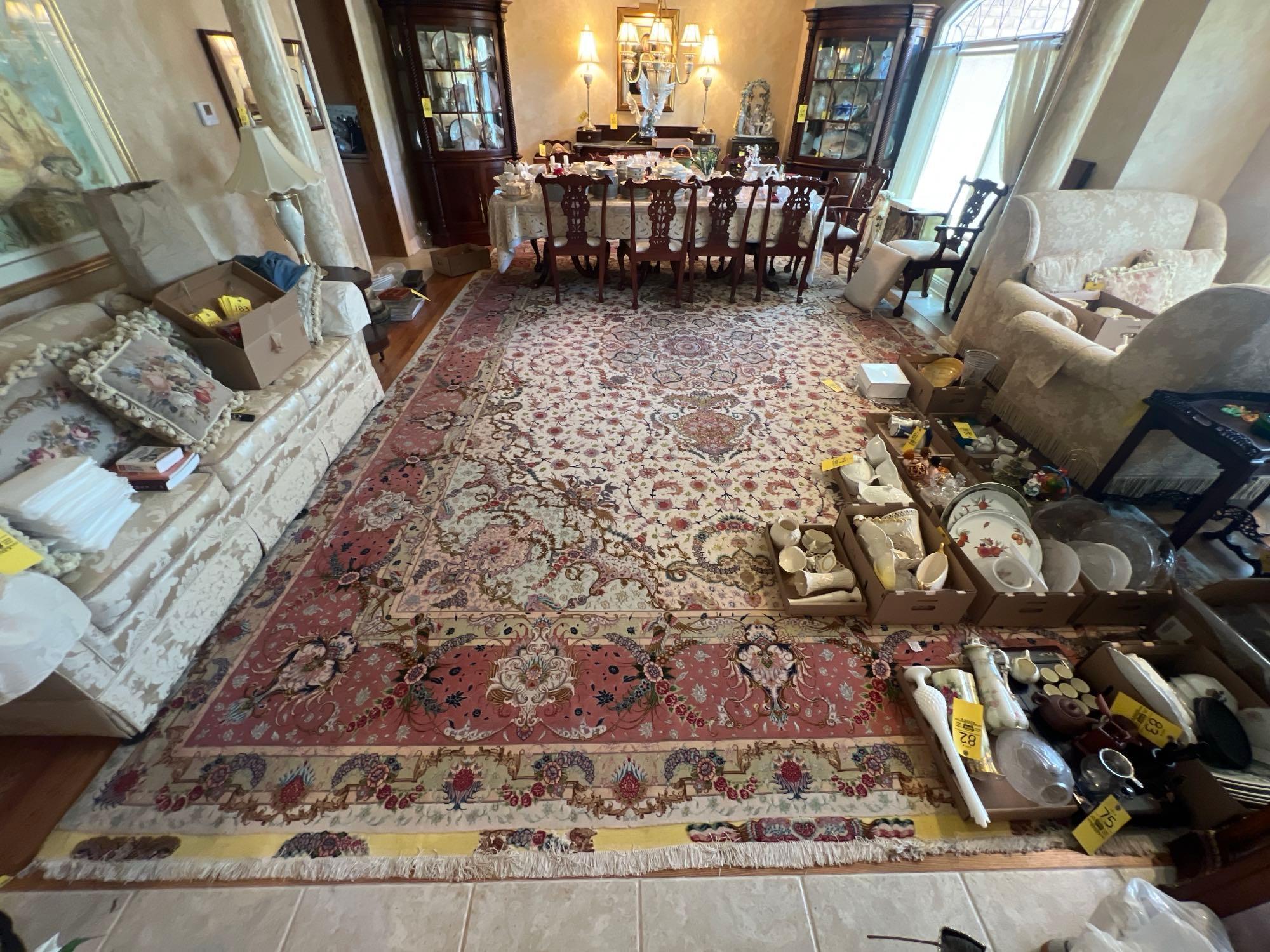 Hand Woven High Quality Persian Wool and Silk Rug