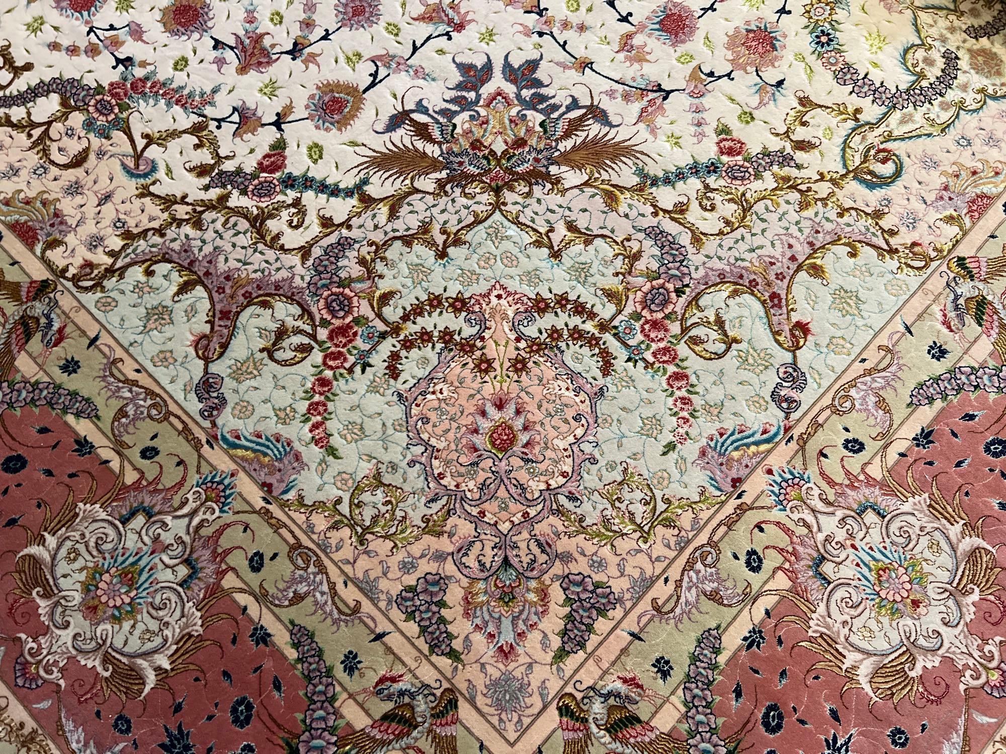 Hand Woven High Quality Persian Wool and Silk Rug