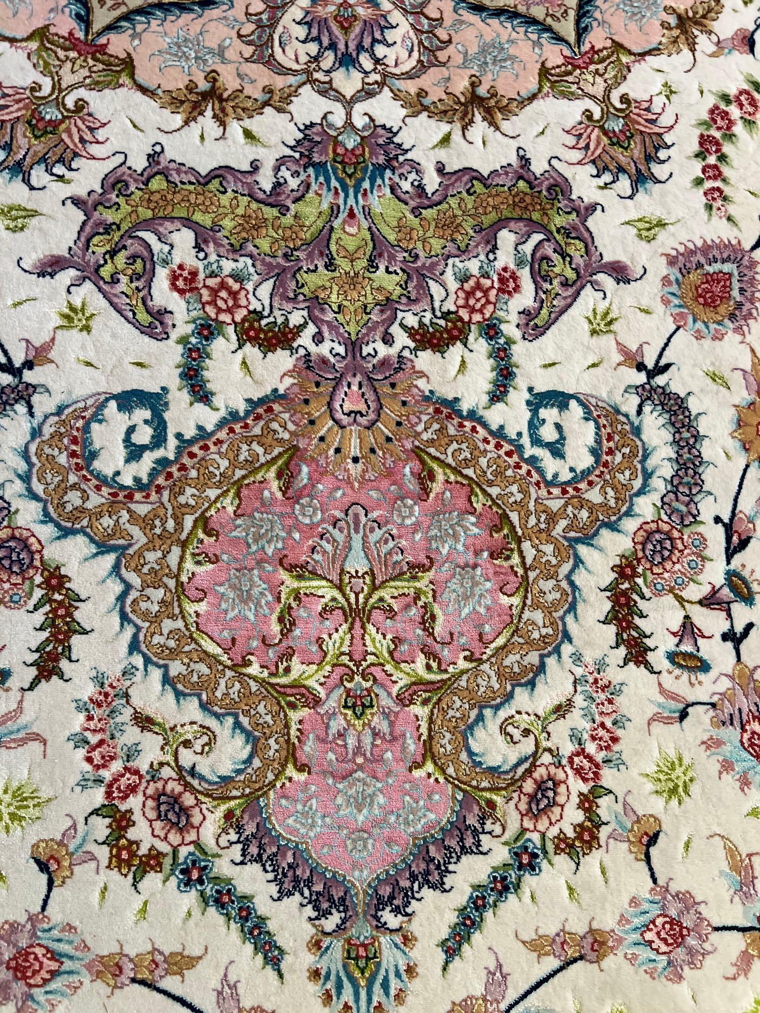 Hand Woven High Quality Persian Wool and Silk Rug