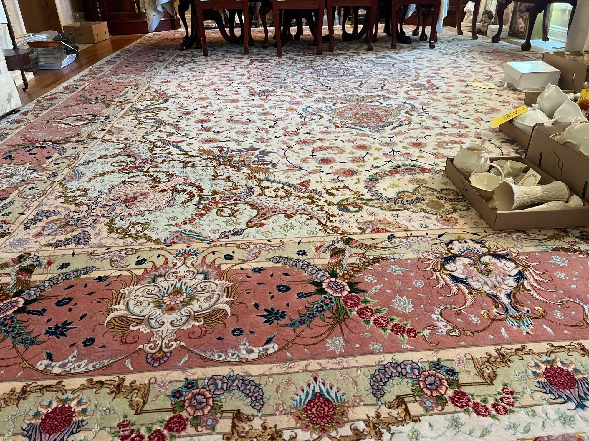 Hand Woven High Quality Persian Wool and Silk Rug