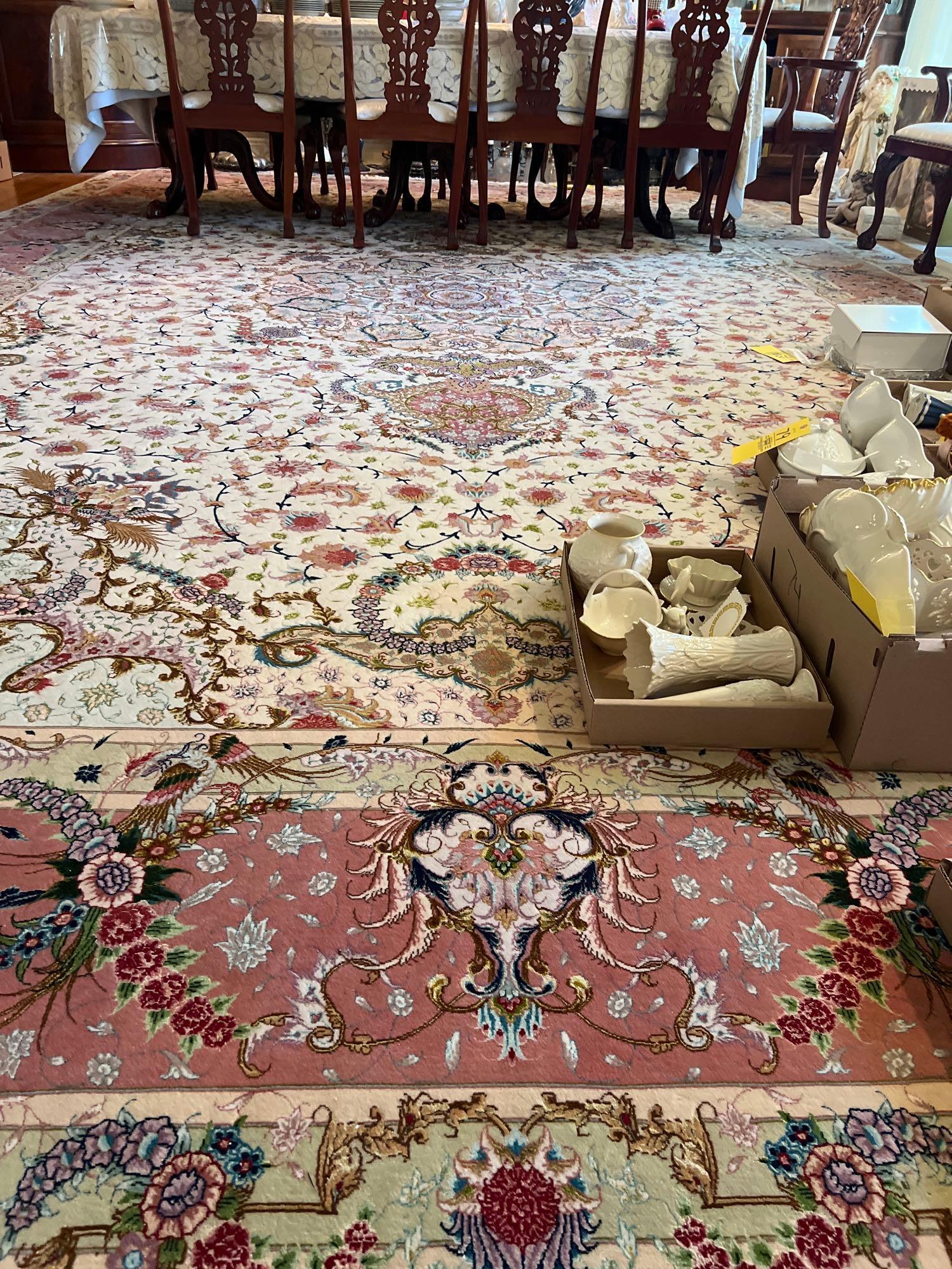 Hand Woven High Quality Persian Wool and Silk Rug
