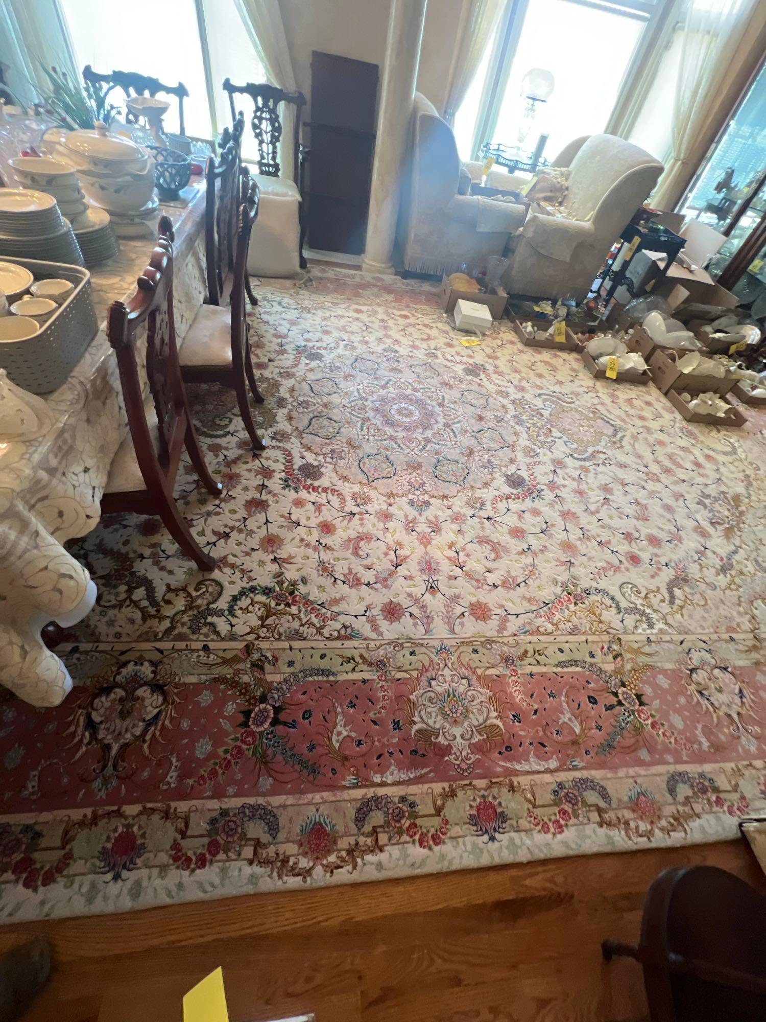 Hand Woven High Quality Persian Wool and Silk Rug