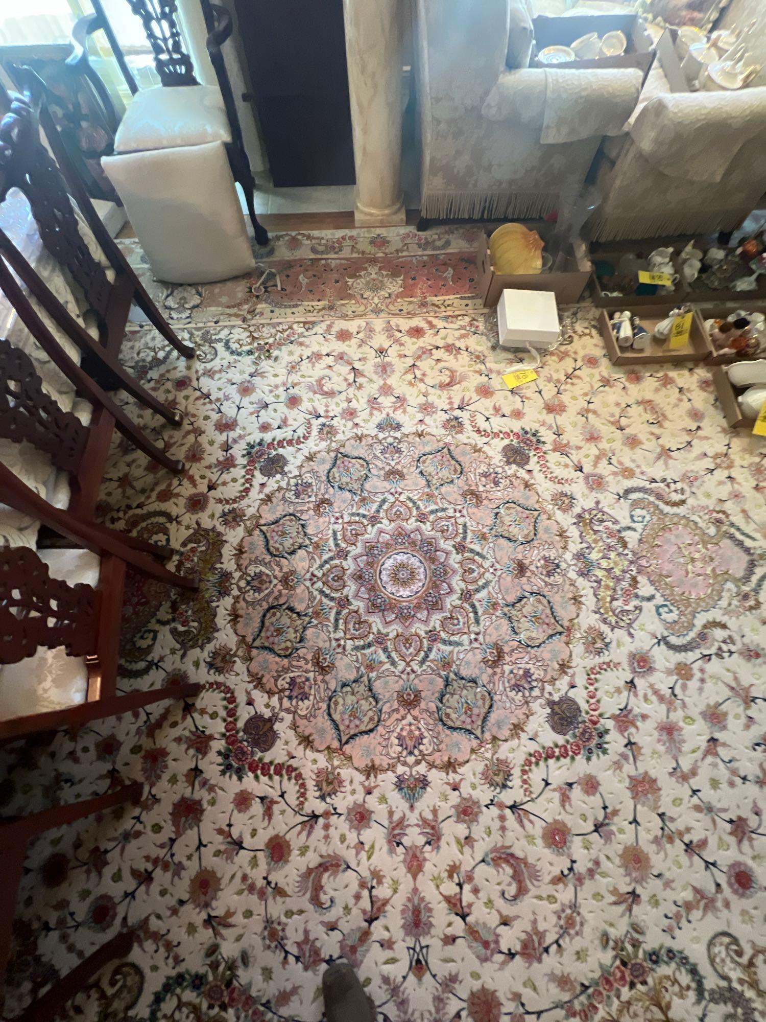 Hand Woven High Quality Persian Wool and Silk Rug