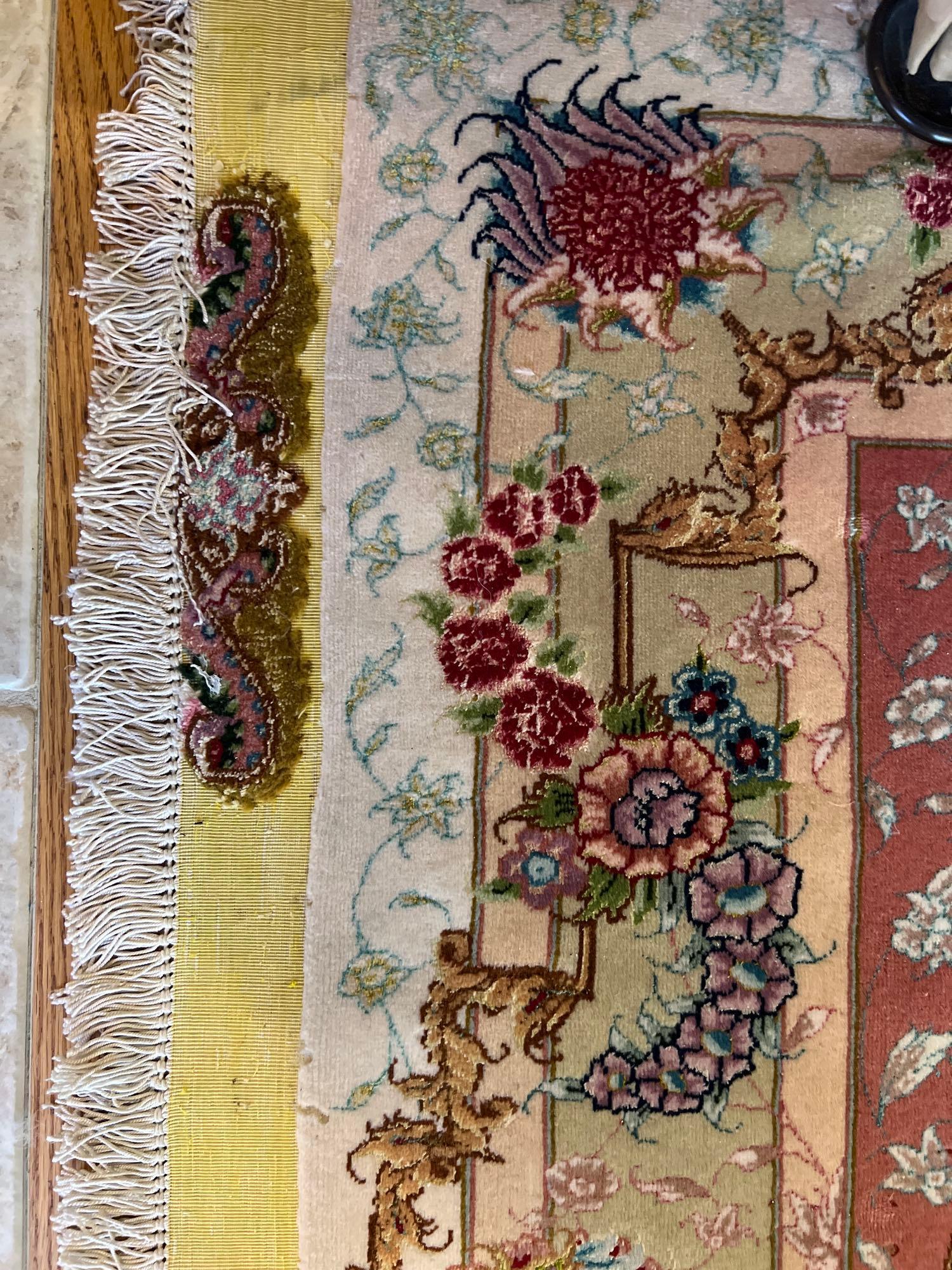 Hand Woven High Quality Persian Wool and Silk Rug