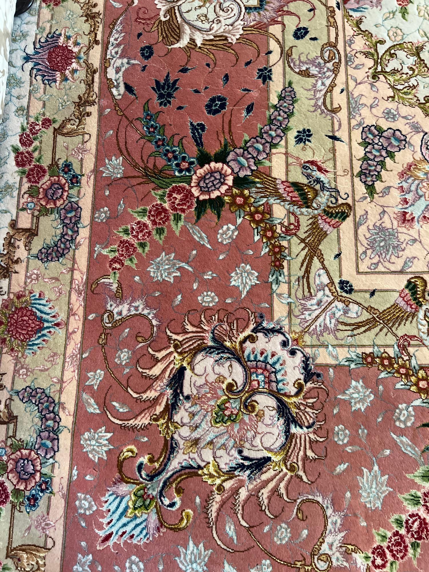 Hand Woven High Quality Persian Wool and Silk Rug