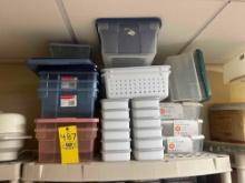 Assortment of Rubbermaid Storage Containers & Bino Food Storage Containers