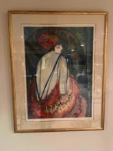 Framed and Signed Oriental Woman Painting