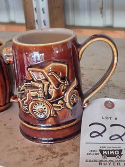2 Mugs & Small Pottery Piece