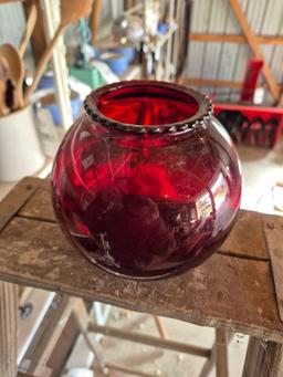 Red Glass Vase Assortment