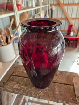 Red Glass Vase Assortment