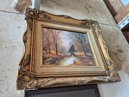 Framed Alex Evans Bigfoot Drawing & Small Ornate Framed Print