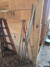 Rake, hockey stick, poles
