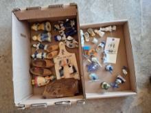 Assortment of Small Dutch Figurines, Glassware, & Decor