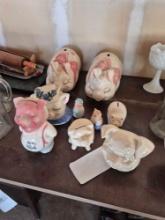 Assortment of Vintage Piggy Banks