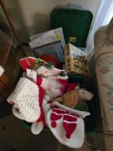 2 Totes Christmas decorations, games