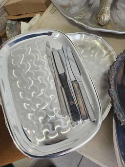 MCM Metalware Knobs, Flatware, Silverplate