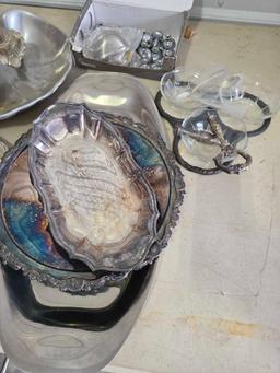 MCM Metalware Knobs, Flatware, Silverplate