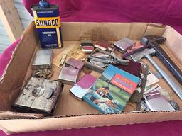 Zippo Lighters, Police Patches, Razors, Etc