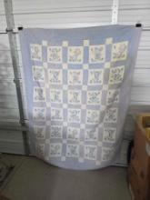 Vintage Quilt Blue White
