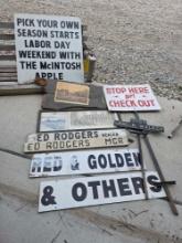 Ed Rogers Apples Wood Signs, Military Photos, Indian