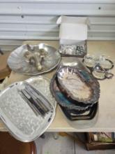 MCM Metalware Knobs, Flatware, Silverplate