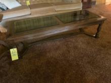 Wooden coffee table and end table