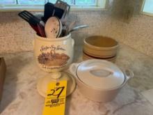 Crock and kitchen items