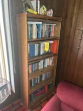 Wooden glass front book case