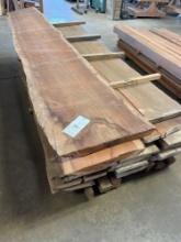 21 pieces of slab cherry wood approximately all 9ft to 10 ft long pieces
