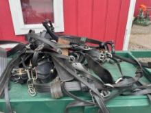 set of harness for two draft horses