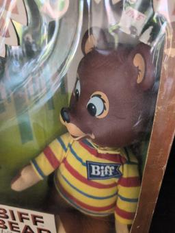 Vintage Biff Bear Talking lips Mattel toy in original box