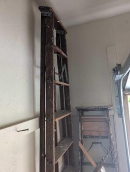 Pair of wood step ladders
