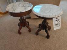 2 Marble Top Stands