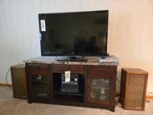 42" Vizio TV, DVD Player, Shure Speakers, Aiwa Stereo