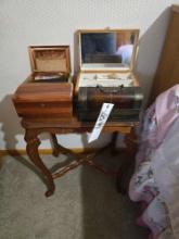 Stand, Jewelry Boxes and Assorted Costume Jewelry