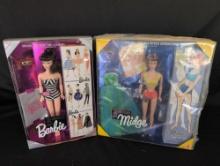 (4) Mattel Barbie 35th Anniversary Midge and Barbie doll in boxes