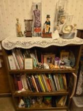 Bookcase w/ Books, Barbie Snow Globe & Decor