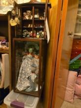 Dolls w/ Display Case, Miniatures, Plush Bear