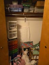 Contents of Closet inc. Dolls, Sewing and Crafting Items