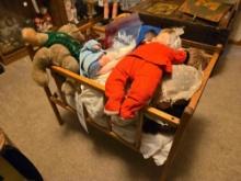 Doll Bed w/ Assorted Dolls