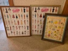Framed Barbie Posters, Cut Out Doll Poster